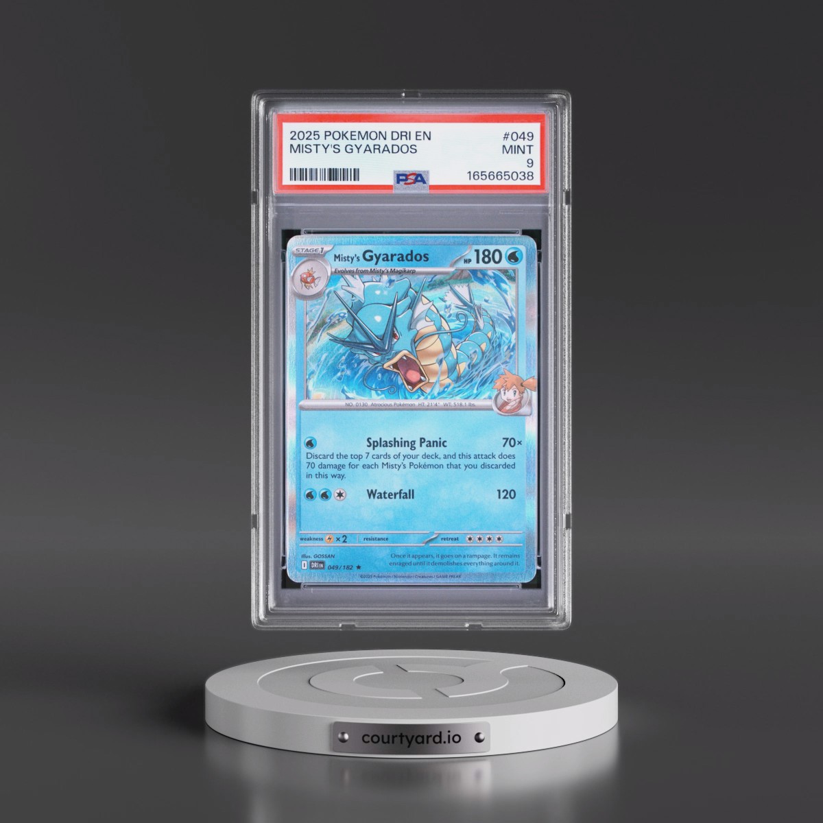 2025 Pokémon Dri EN-Destined Rivals #049 Misty's Gyarados (PSA 9 MINT)