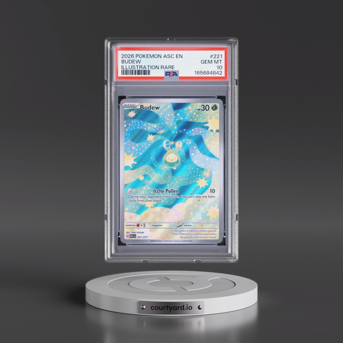 2026 Pokémon Asc EN-Ascended Heroes Budew - Illustration Rare #221 PSA 10