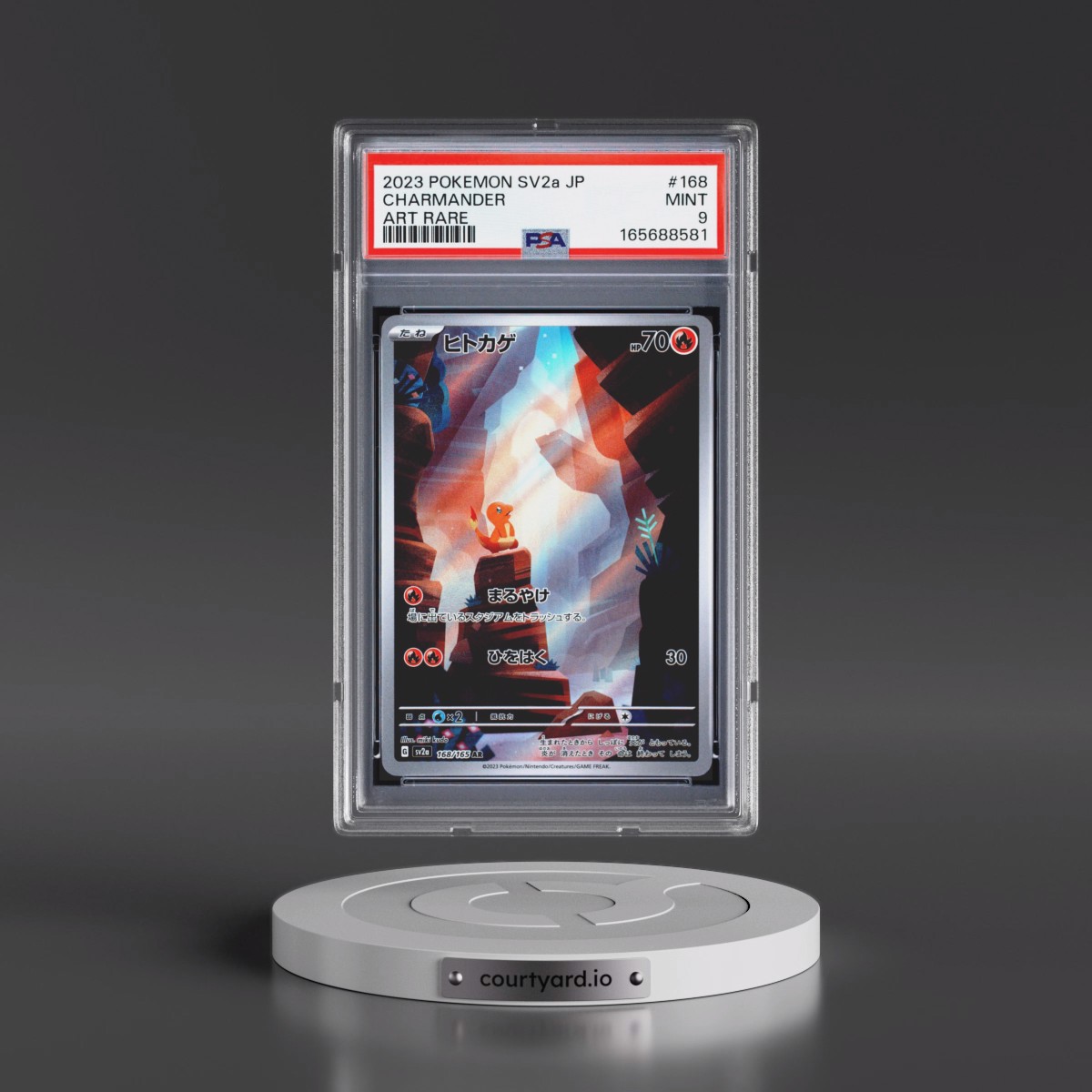 2023 Pokémon Sv2a-Pokémon Card 151 #168 Charmander - Art Rare (PSA 9 MINT)