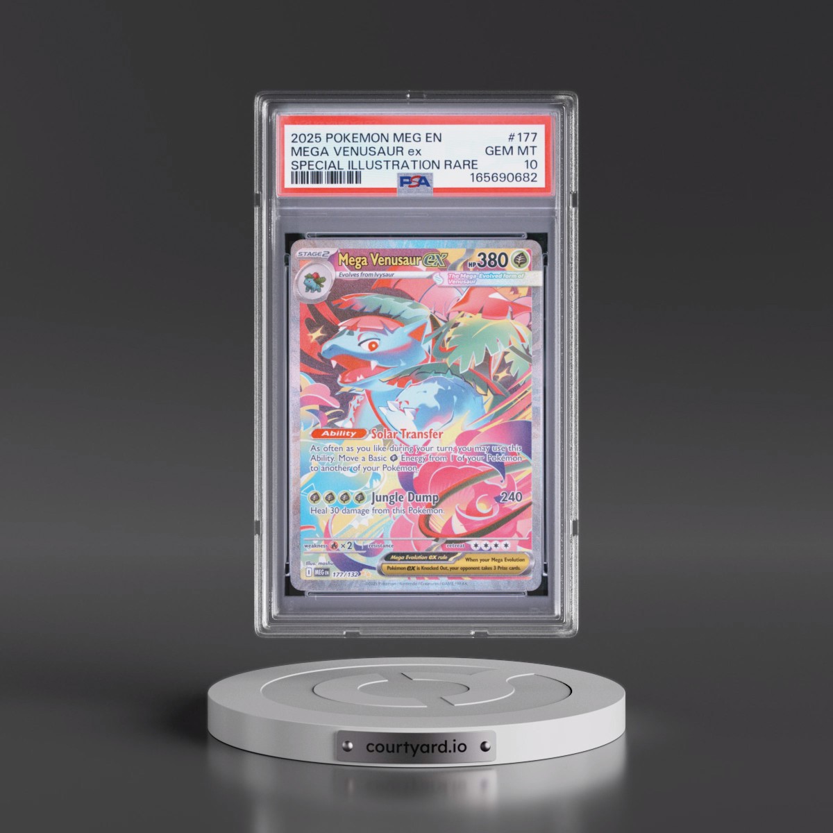 2025 Pokémon Meg EN-Mega Evolution #177 Mega Venusaur EX - Holo Special Illustration Rare (PSA 10 GEM MINT)