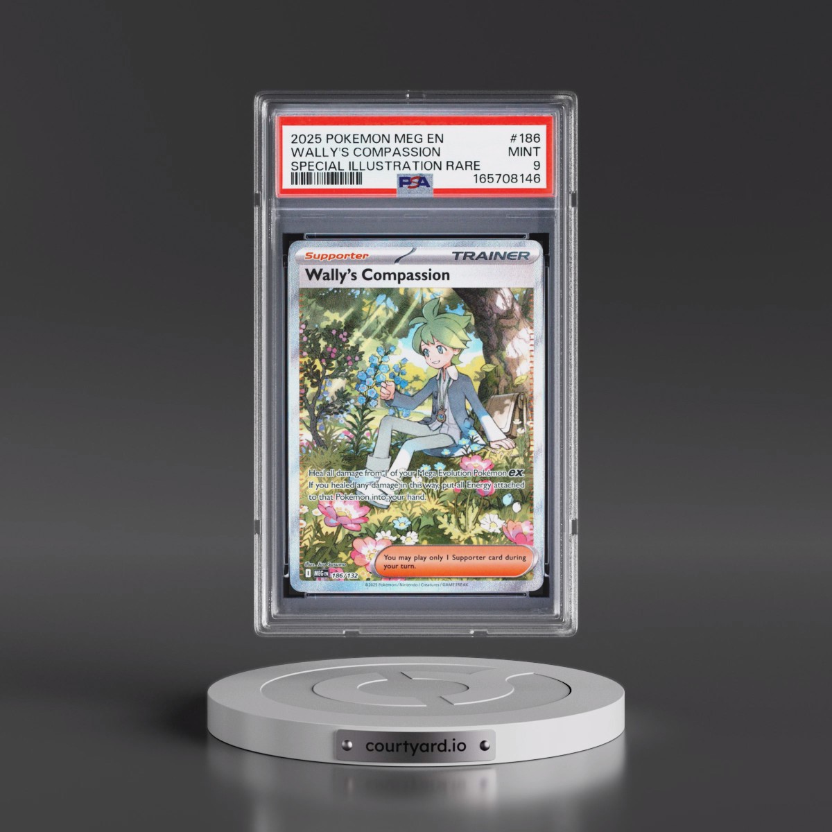 2025 Pokémon Meg EN-Mega Evolution #186 Wally's Compassion - Special Illustration Rare (PSA 9 MINT)