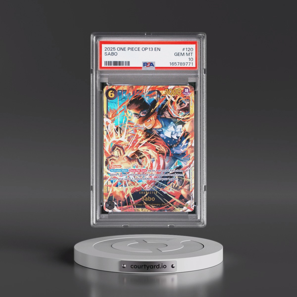 2025 One Piece OP13-Carrying on His Will #120 Sabo (PSA 10 GEM MINT)