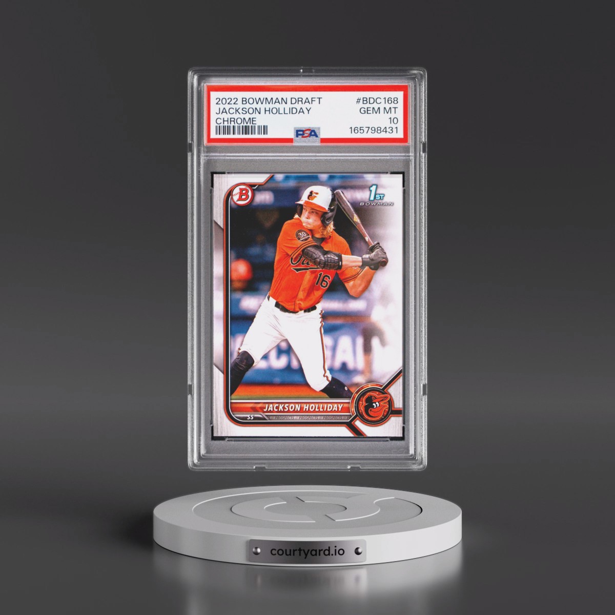 2022 Bowman Draft #BDC168 Jackson Holliday - Chrome (PSA 10 GEM MINT)