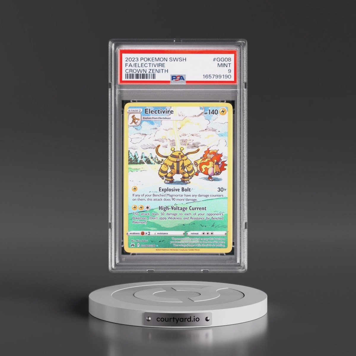 2023 Pokémon Sword and Shield Crown Zenith Electivire - Full Art #GG08 PSA 9
