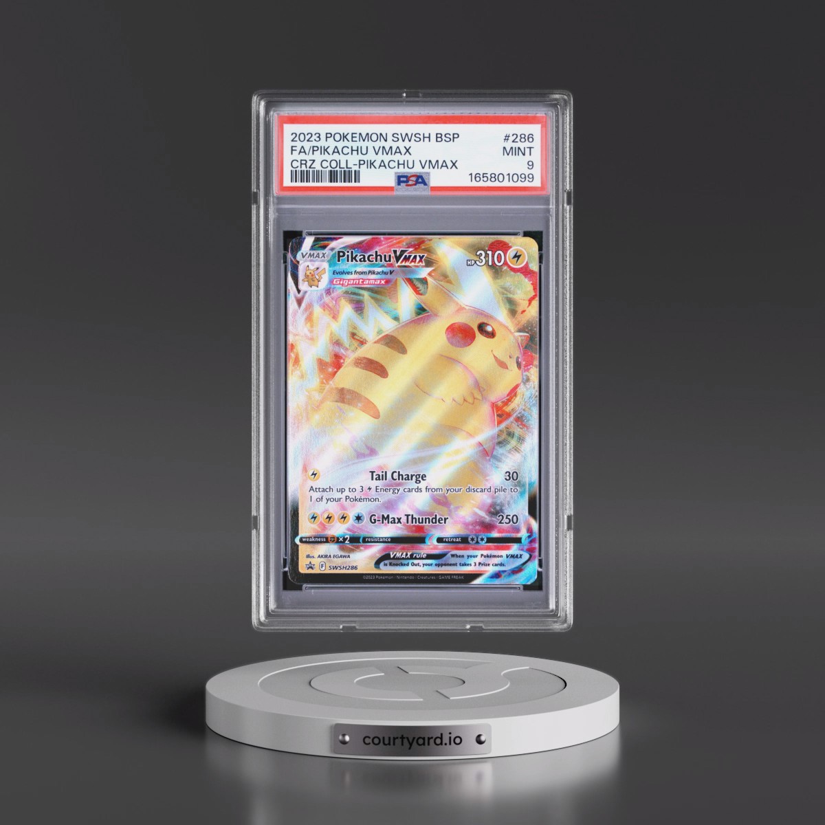 2023 Pokémon Swsh Black Star Promo #286 Pikachu Vmax - Full Art Crown Zenith Collections-Pikachu Vmax (PSA 9 MINT)