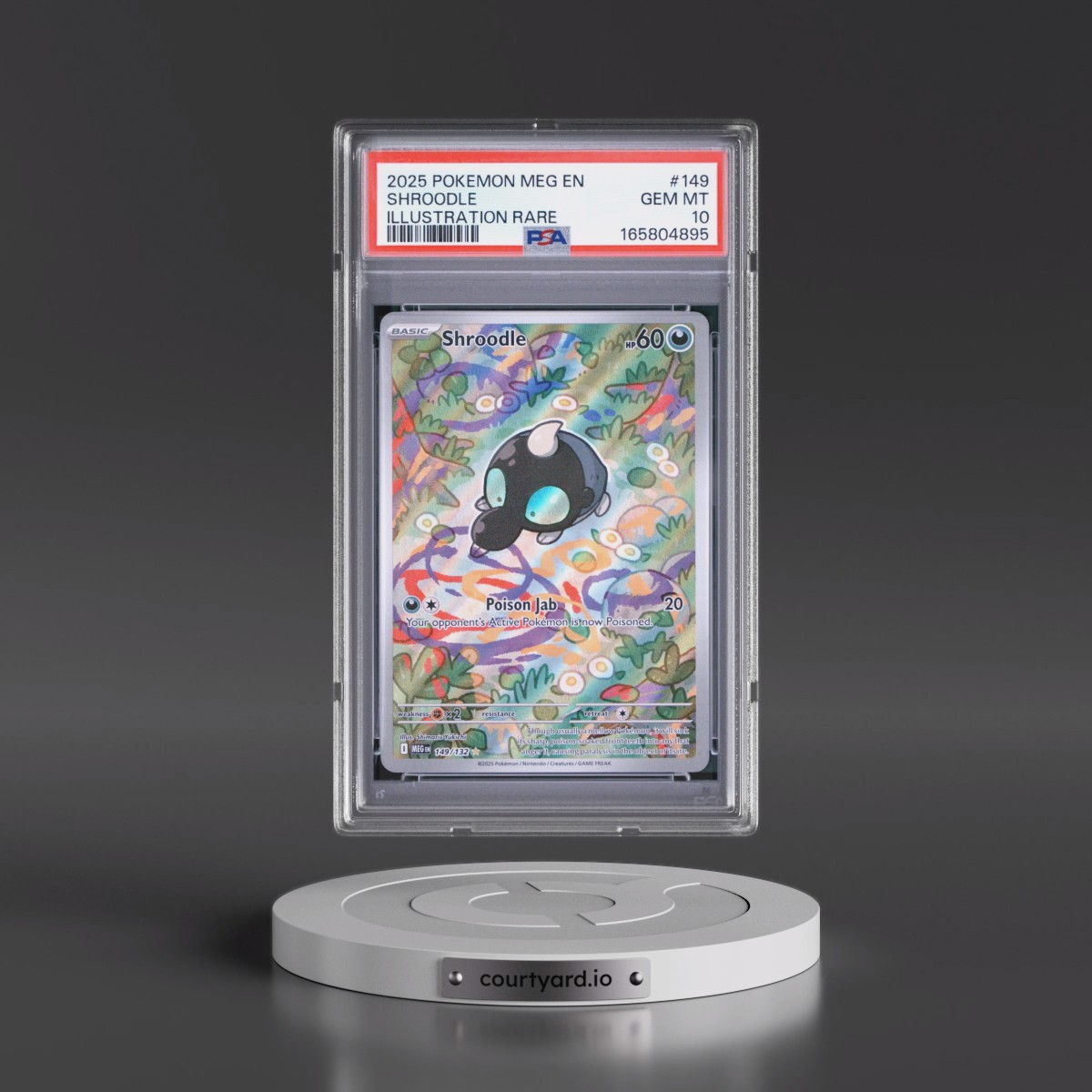 2025 Pokémon Meg EN-Mega Evolution #149 Shroodle - Illustration Rare (PSA 10 GEM MINT)
