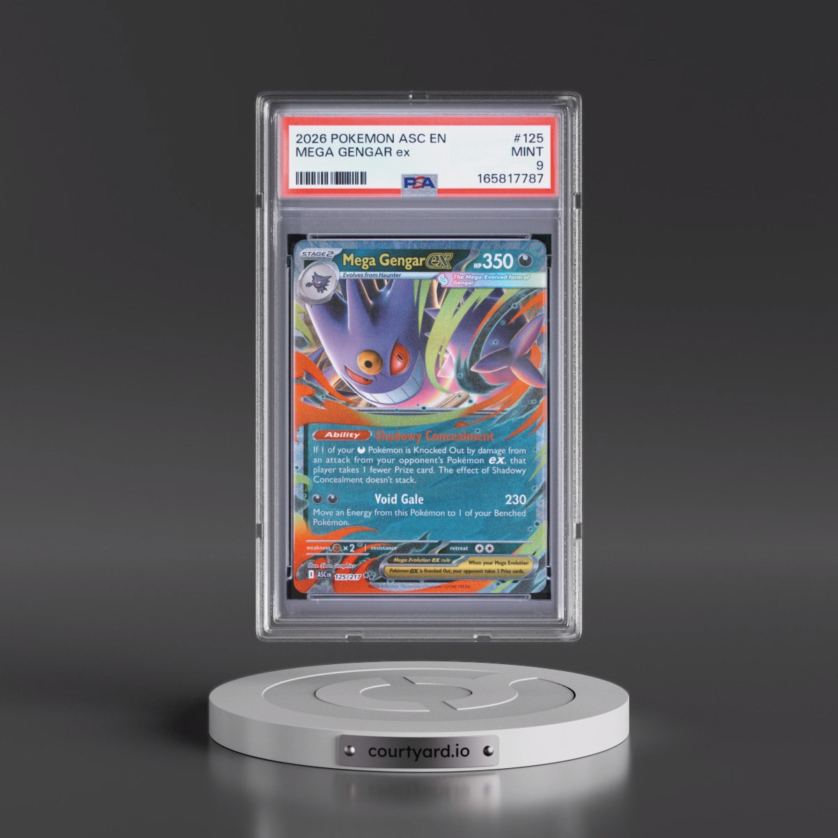 2026 Pokémon Asc EN-Ascended Heroes #125 Mega Gengar EX - Holo (PSA 9 MINT)