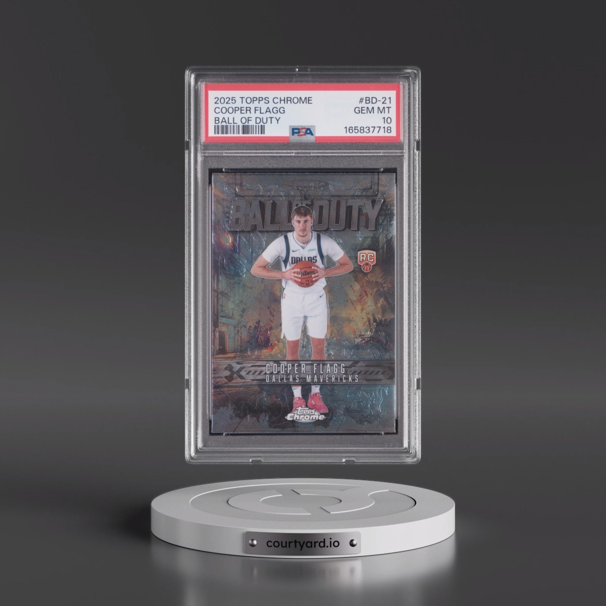 2025 Topps Chrome Ball of Duty #BD-21 Cooper Flagg (PSA 10 GEM MINT)