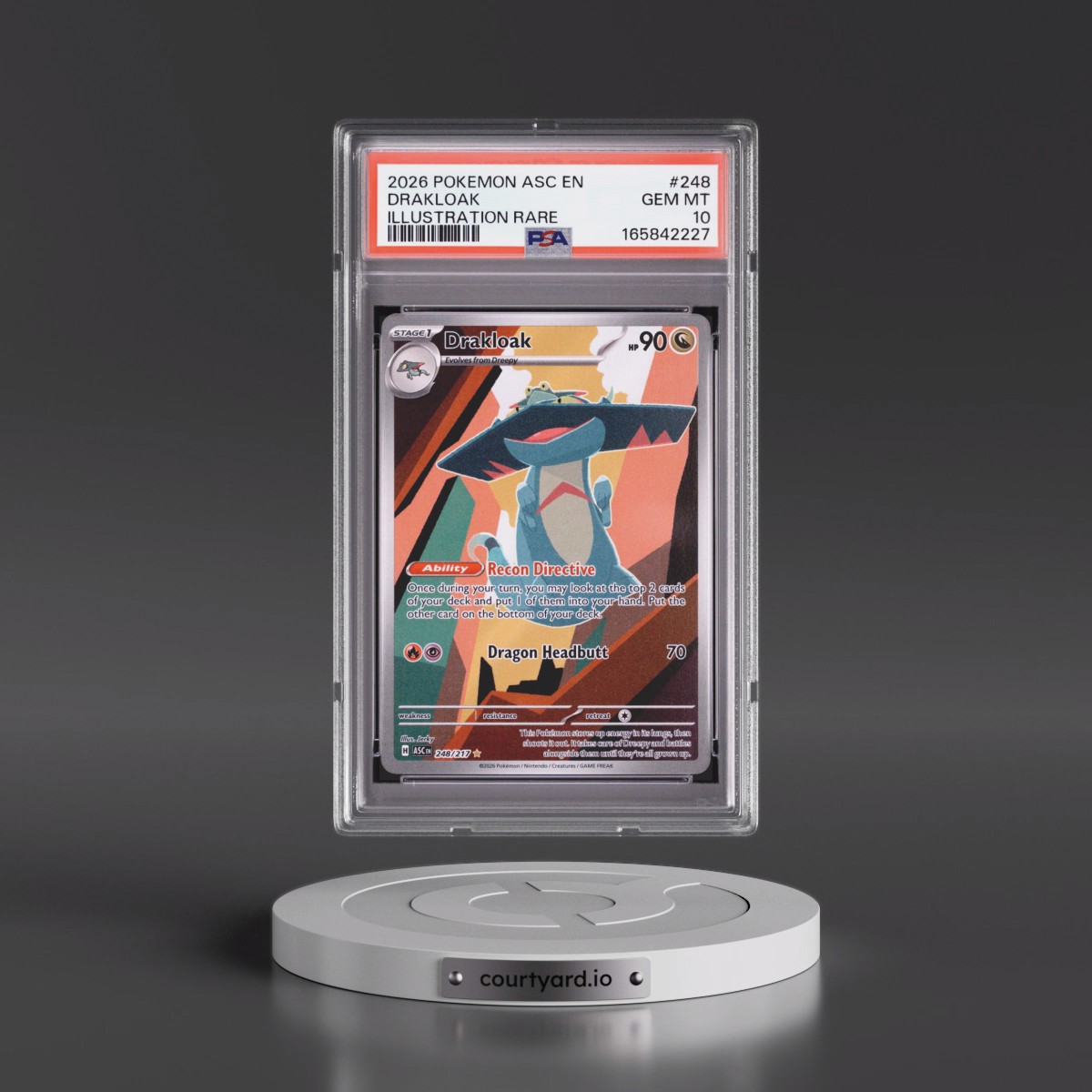 2026 Pokémon Asc EN-Ascended Heroes #248 Drakloak - Illustration Rare (PSA 10 GEM MINT)