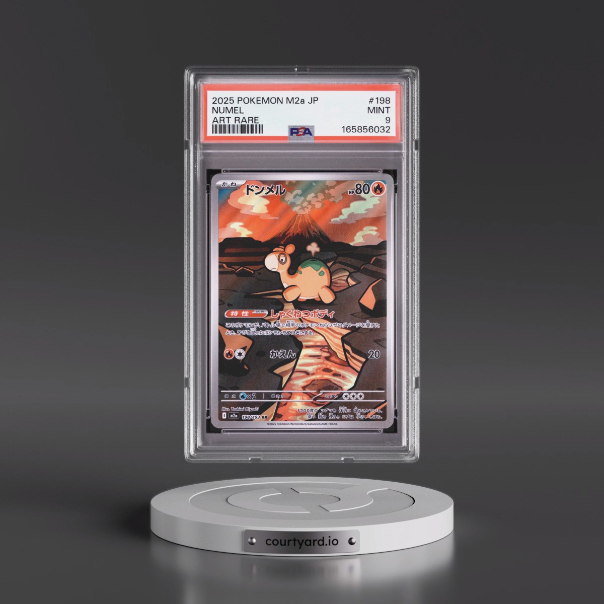 2025 Pokémon M2a-Mega Dream EX #198 Numel - Art Rare (PSA 9 MINT)