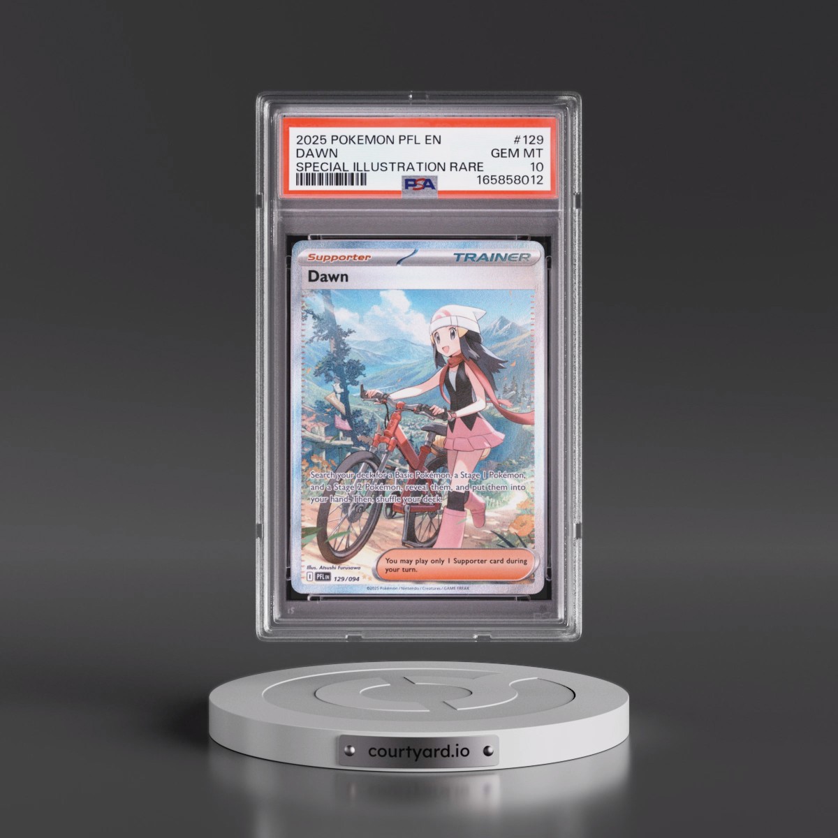 2025 Pokémon Pfl EN-Phantasmal Flames #129 Dawn - Special Illustration Rare (PSA 10 GEM MINT)