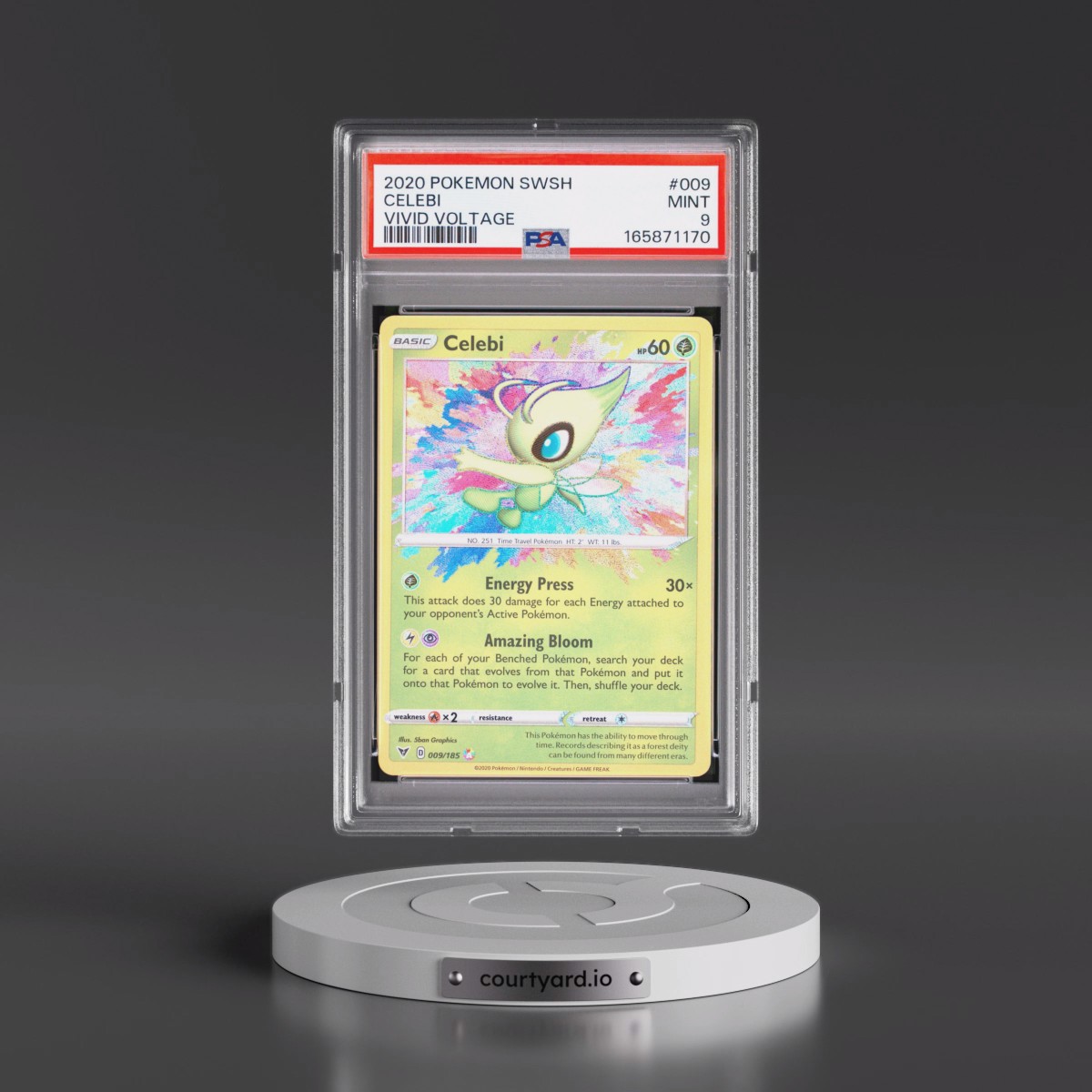 2020 Pokémon Sword & Shield Vivid Voltage #009 Celebi (PSA 9 MINT)