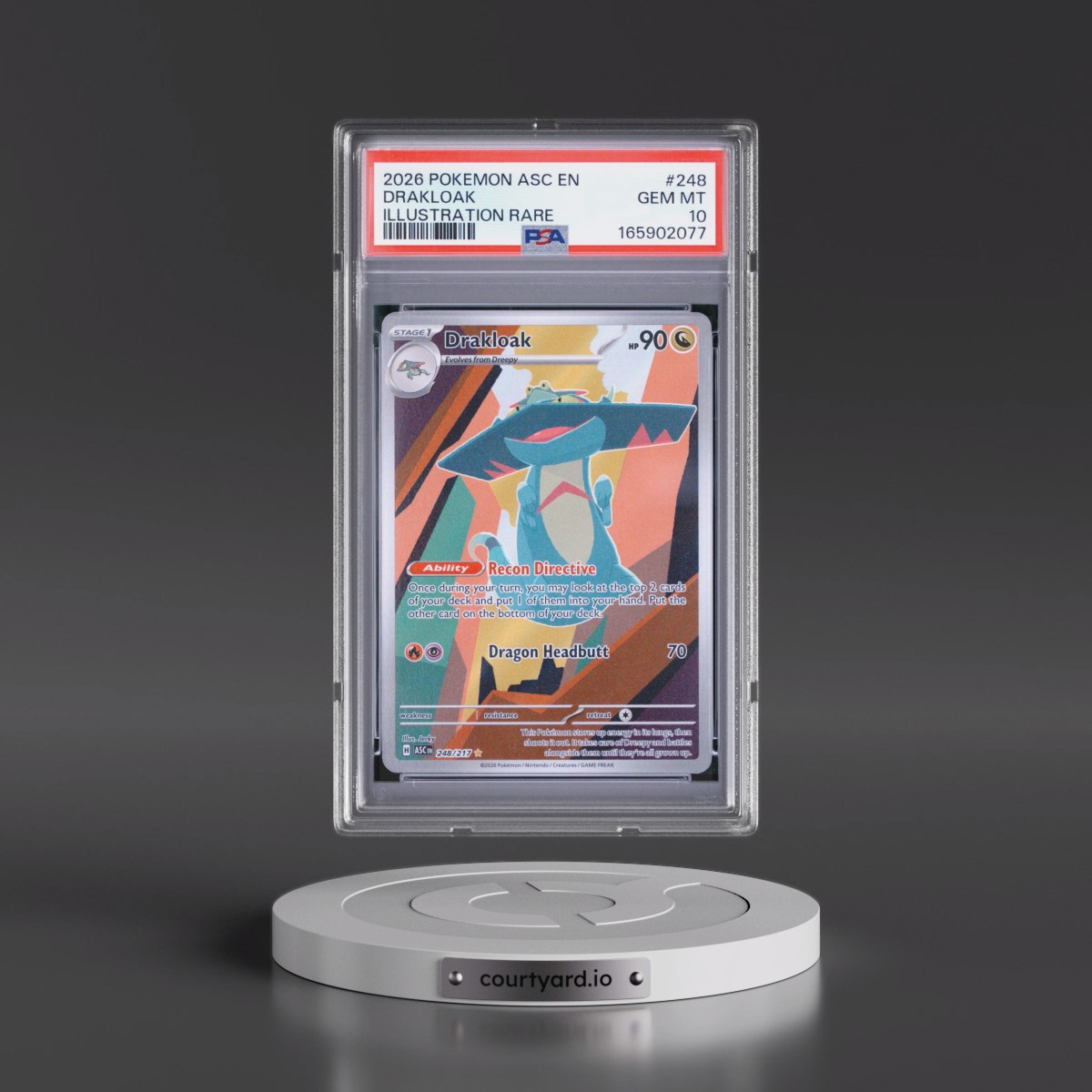 2026 Pokémon Asc EN-Ascended Heroes #248 Drakloak - Illustration Rare (PSA 10 GEM MINT)