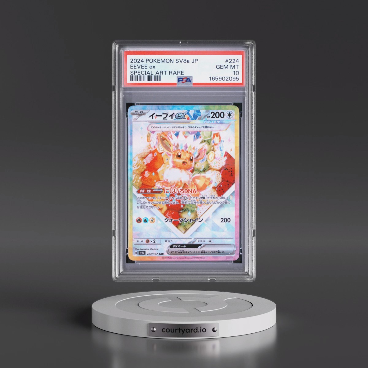 2024 Pokémon Sv8a-Terastal Fest EX #224 Eevee EX - Holo Special Art Rare (PSA 10 GEM MINT)