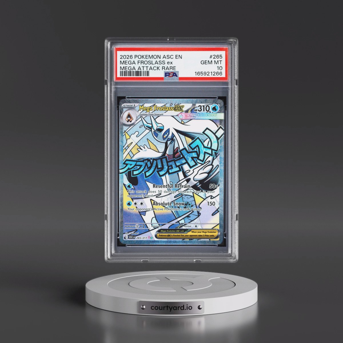 2026 Pokémon Asc EN-Ascended Heroes #265 Mega Froslass EX - Holo Mega Attack Rare (PSA 10 GEM MINT)