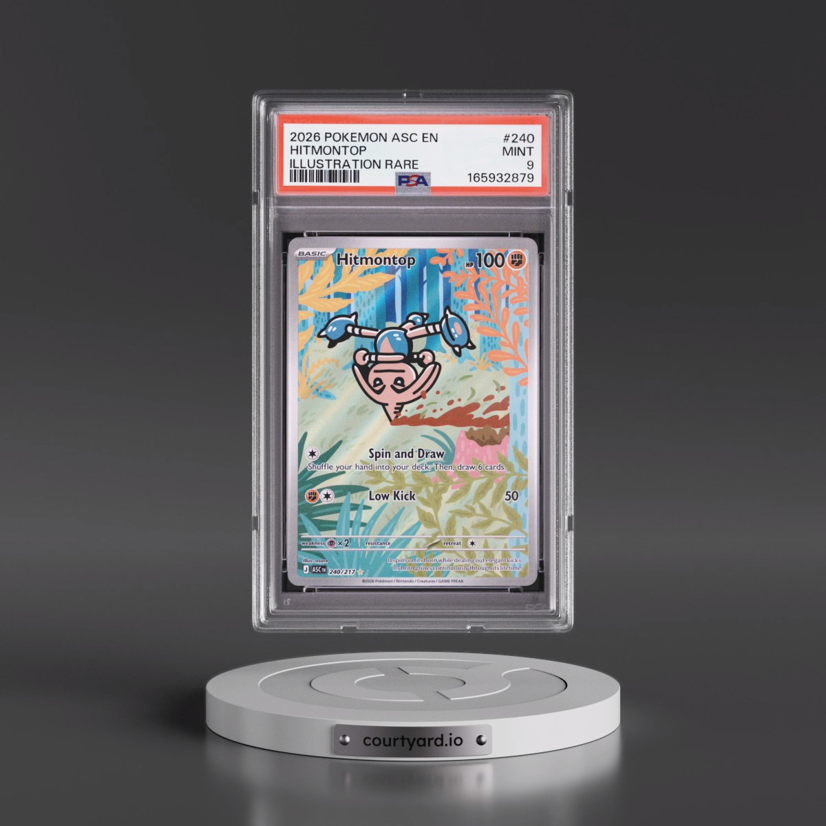 2026 Pokémon Asc EN-Ascended Heroes #240 Hitmontop - Illustration Rare (PSA 9 MINT)