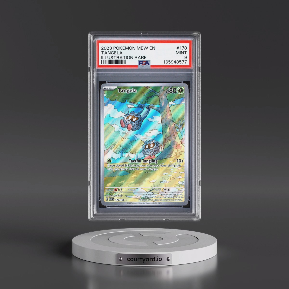 2023 Pokémon Mew EN-151 #178 Tangela - Illustration Rare (PSA 9 MINT)