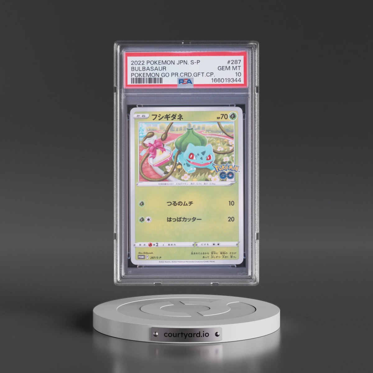2022 Pokémon S Promo #287 Bulbasaur - Pokemon Go Promo Card Gift Campaign (PSA 10 GEM MINT)