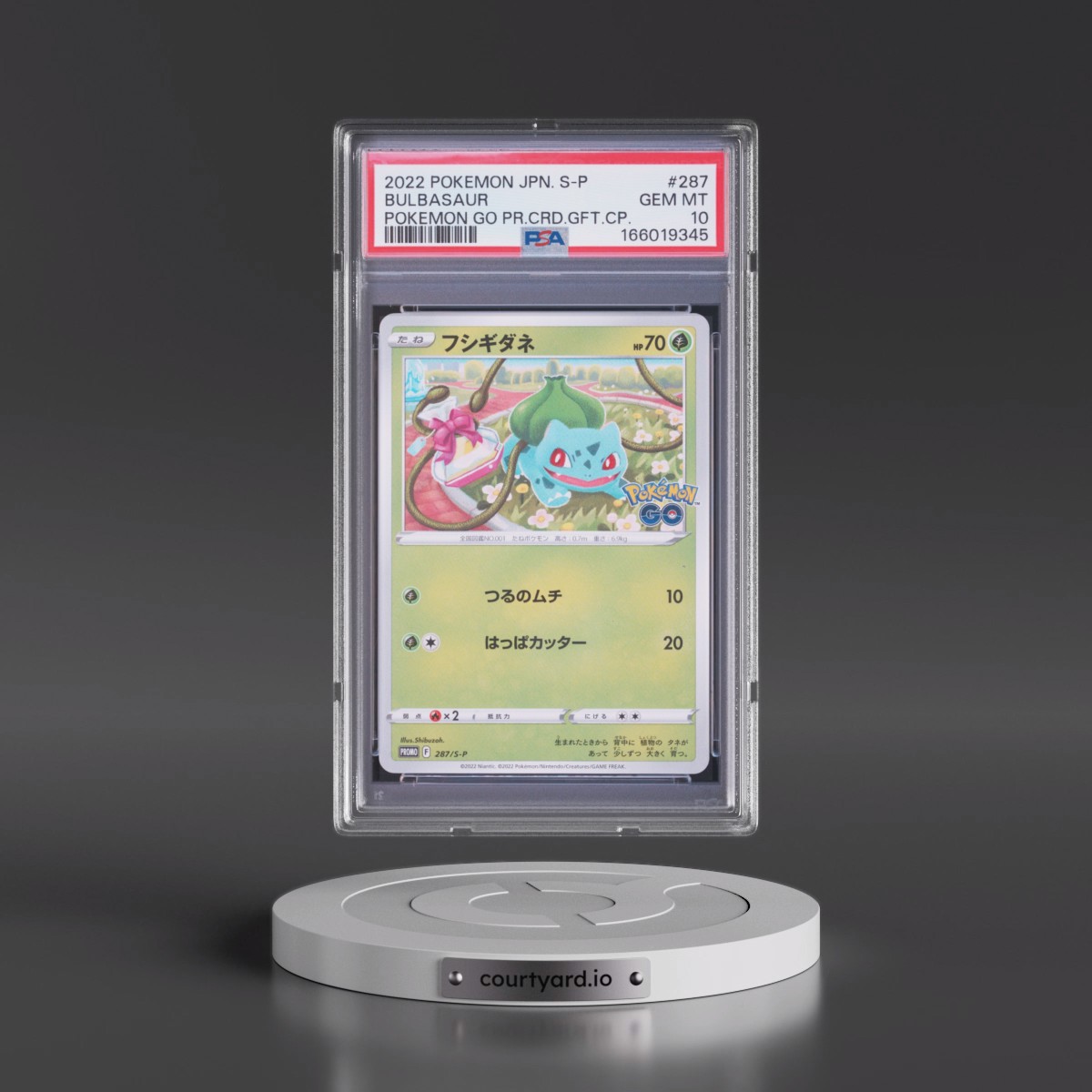 2022 Pokémon S Promo #287 Bulbasaur - Pokemon Go Promo Card Gift Campaign (PSA 10 GEM MINT)