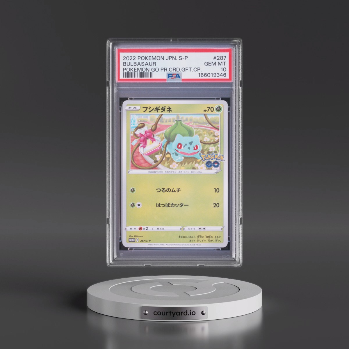 2022 Pokémon S Promo #287 Bulbasaur - Pokemon Go Promo Card Gift Campaign (PSA 10 GEM MINT)