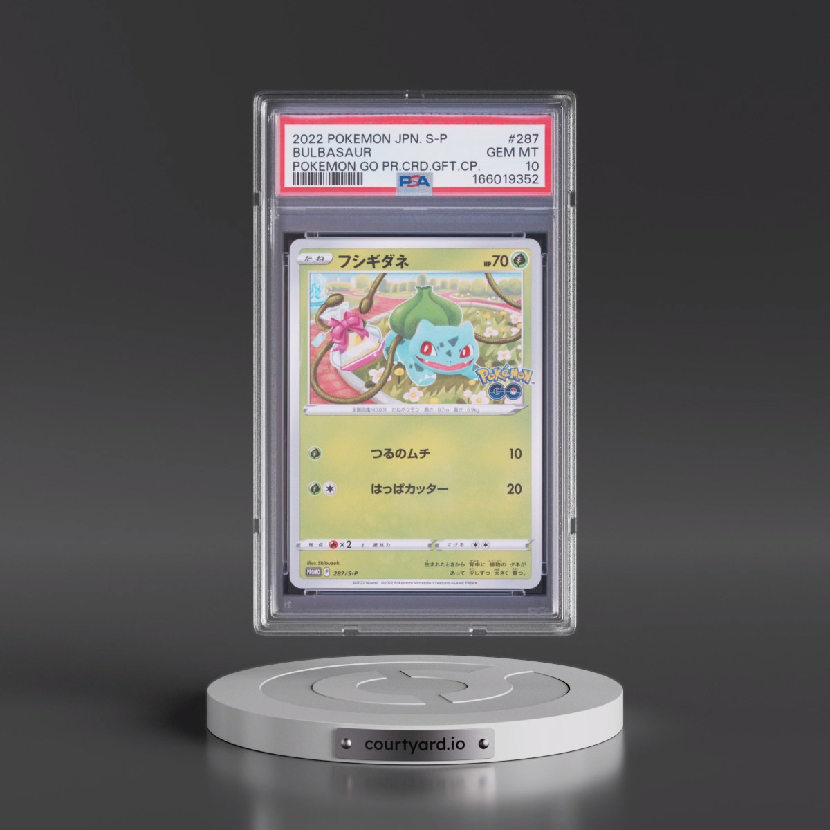 2022 Pokémon S Promo #287 Bulbasaur - Pokemon Go Promo Card Gift Campaign (PSA 10 GEM MINT)