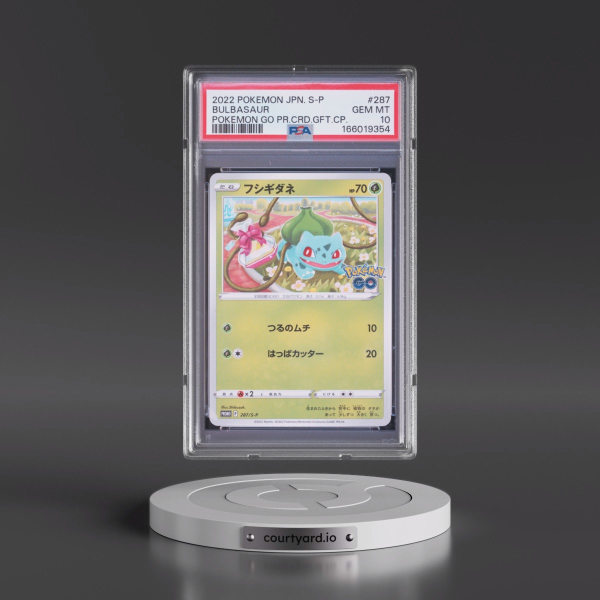 2022 Pokémon S Promo #287 Bulbasaur - Pokemon Go Promo Card Gift Campaign (PSA 10 GEM MINT)