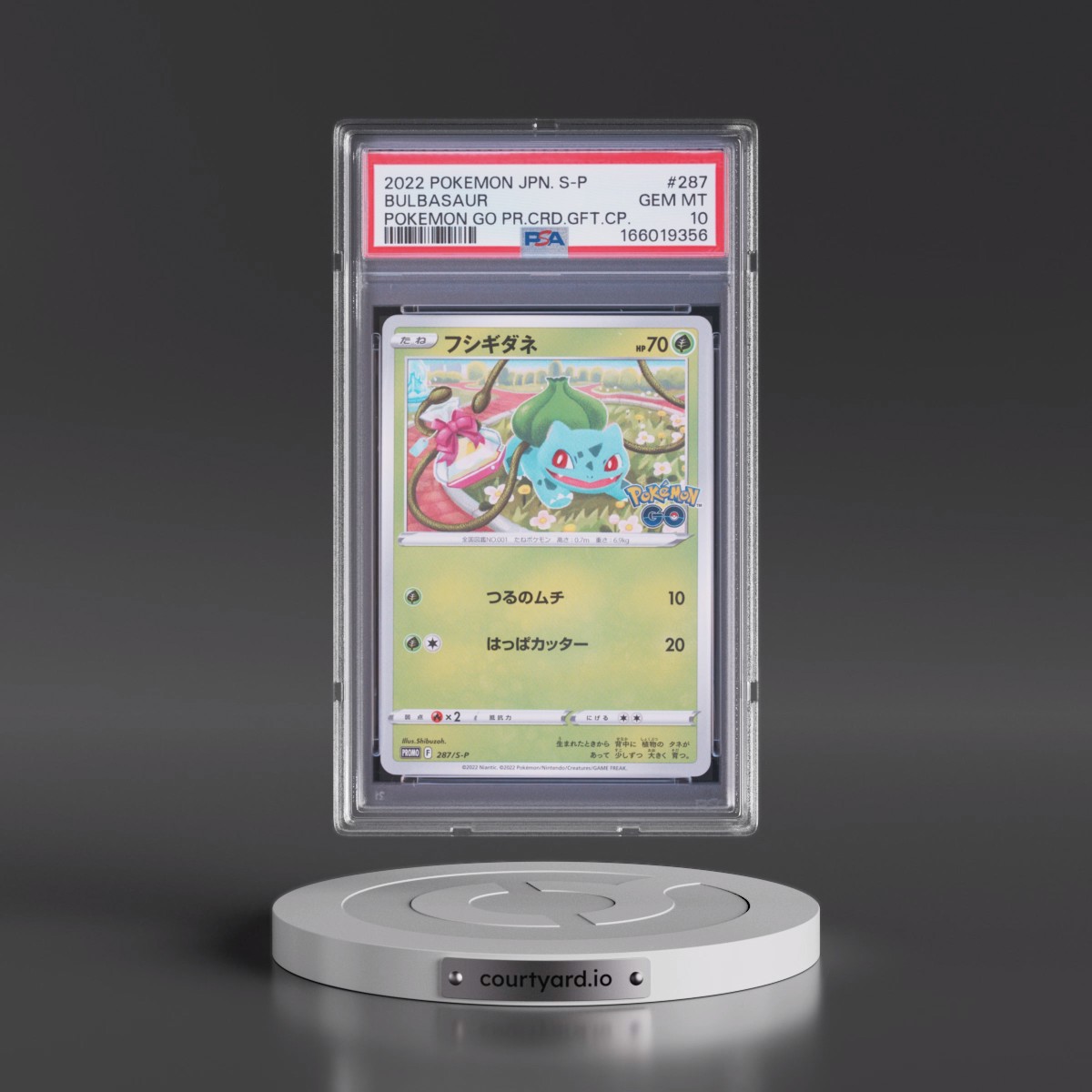 2022 Pokémon S Promo #287 Bulbasaur - Pokemon Go Promo Card Gift Campaign (PSA 10 GEM MINT)