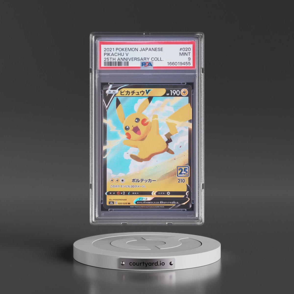2021 Pokémon 25th Anniversary Collection #020 Pikachu V - Holo (PSA 9 MINT)