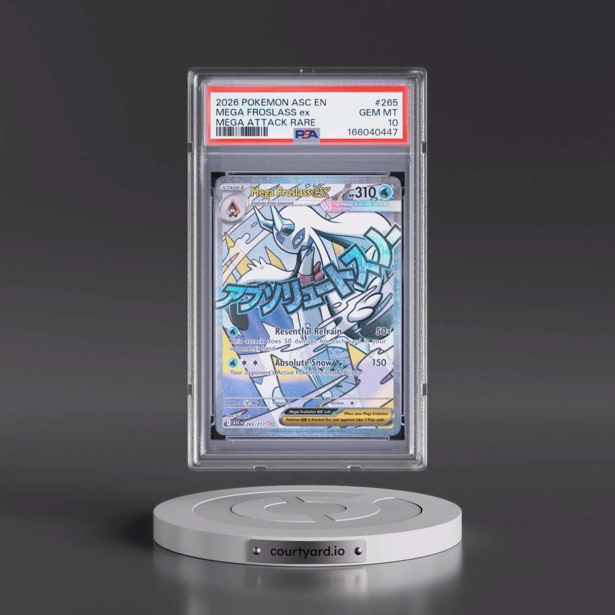2026 Pokémon Asc EN-Ascended Heroes #265 Mega Froslass EX - Holo Mega Attack Rare (PSA 10 GEM MINT)
