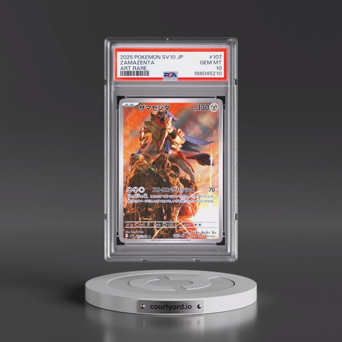 2025 Pokémon SV10-Glory of Team Rocket #107 Zamazenta - Art Rare (PSA 10 GEM MINT)
