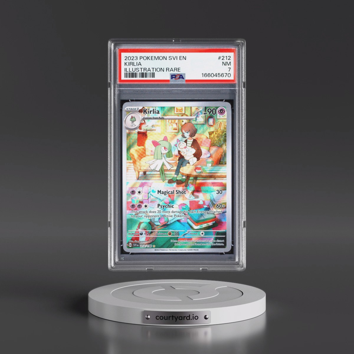 2023 Pokémon Svi EN-Scarlet & Violet #212 Kirlia - Illustration Rare (PSA 7 NM)