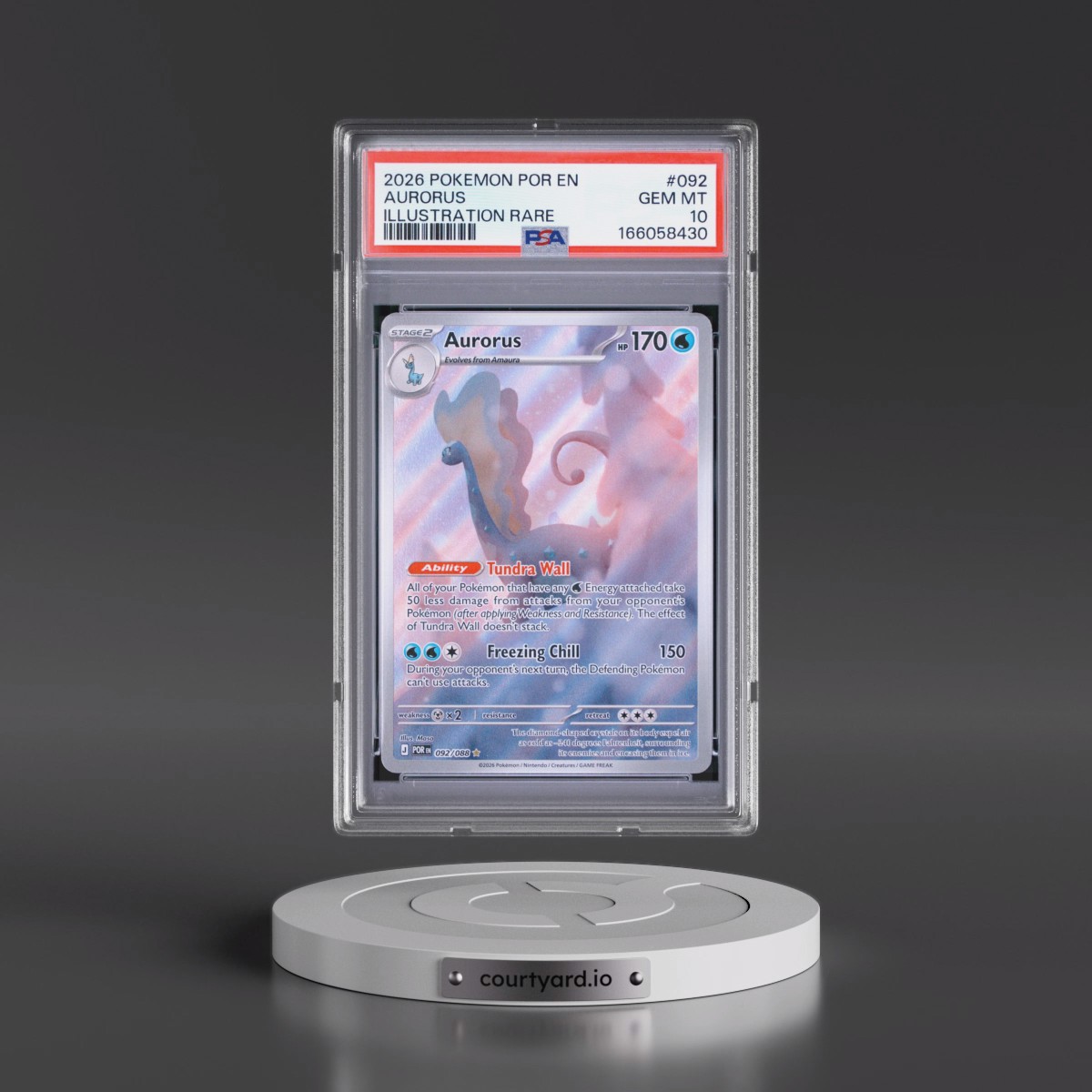 2026 Pokémon Por EN-Perfect Order #092 Aurorus - Illustration Rare (PSA 10 GEM MINT)