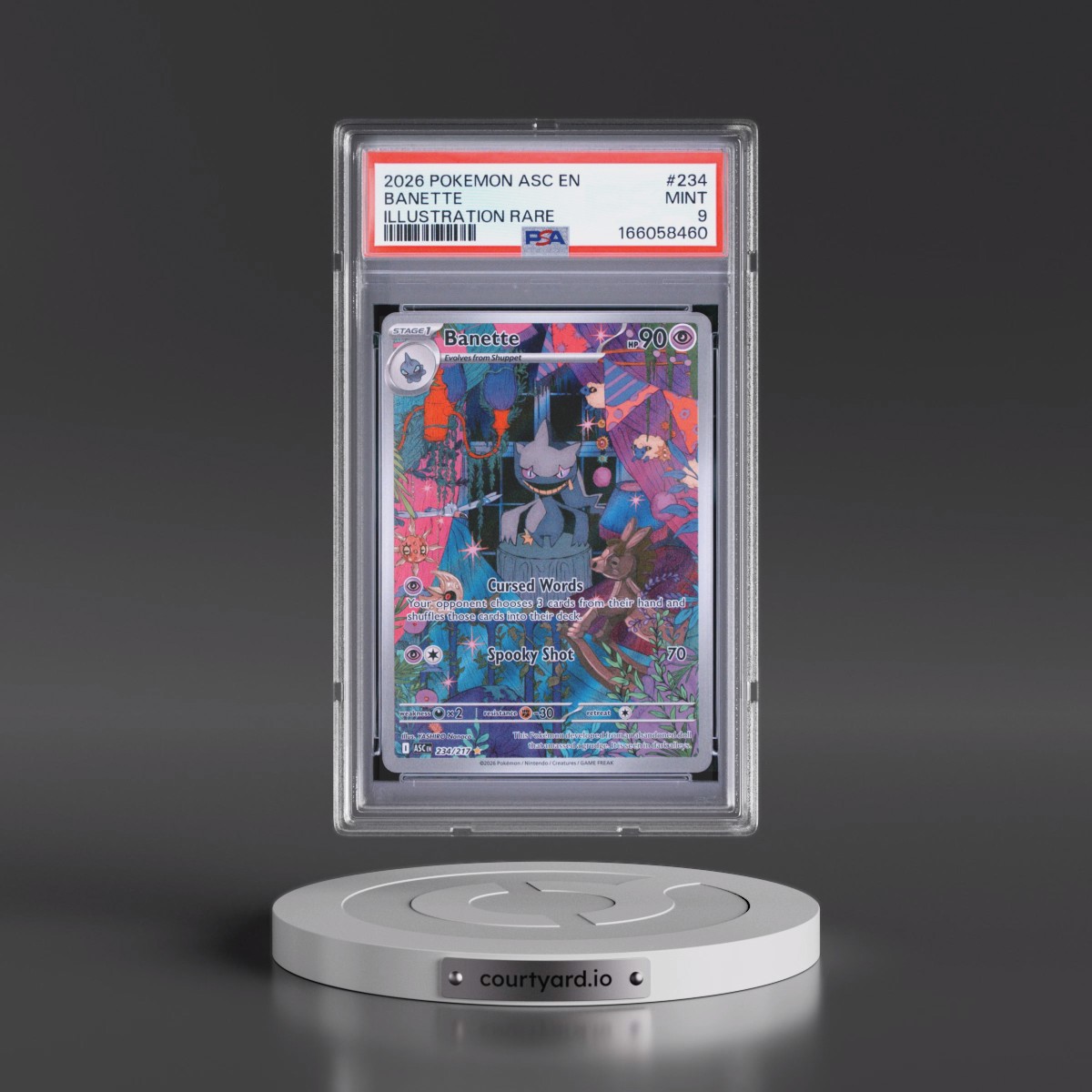 2026 Pokémon Asc EN-Ascended Heroes #234 Banette - Illustration Rare (PSA 9 MINT)