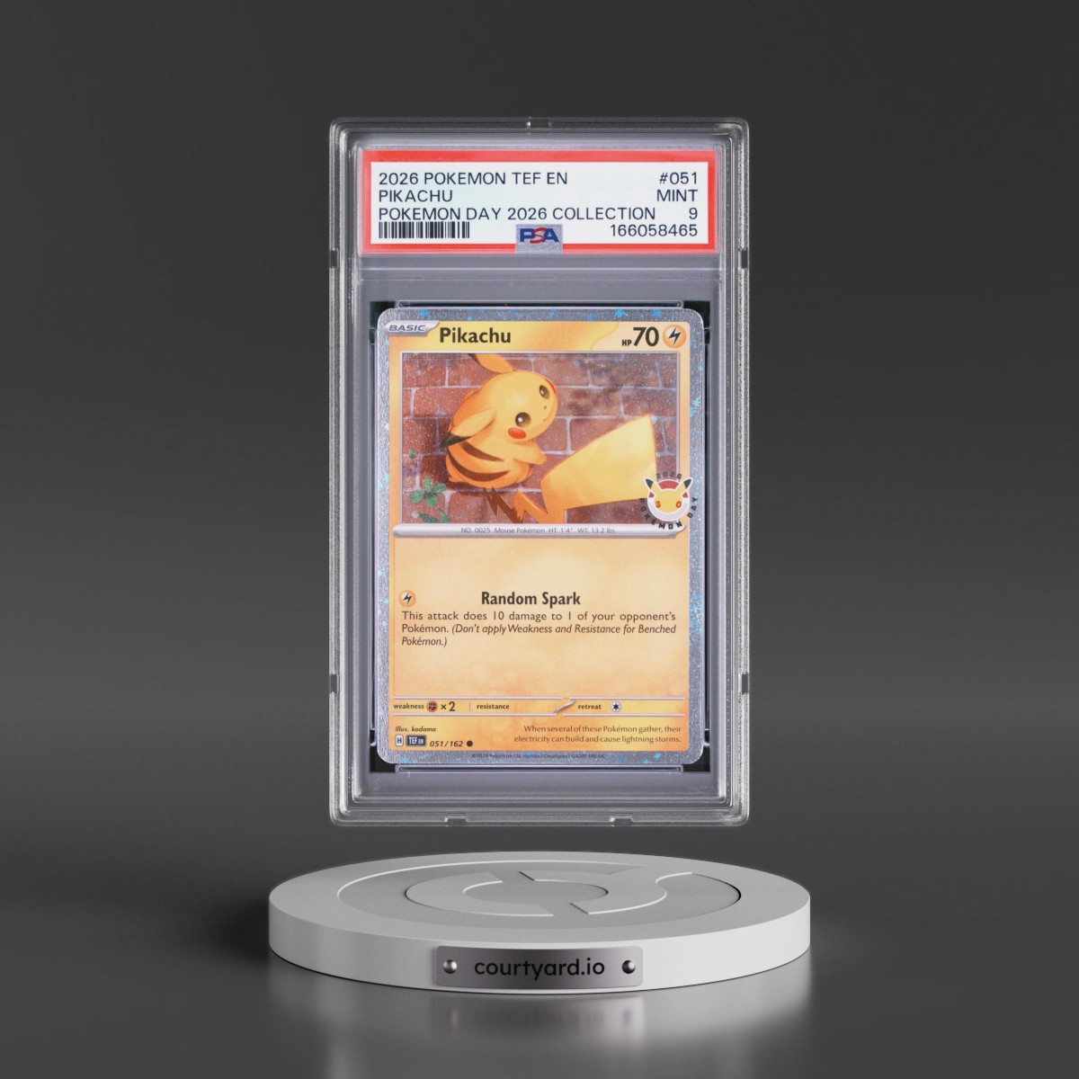2026 Pokémon Tef EN-Temporal Forces #051 Pikachu - Pokemon Day 2026 Collection (PSA 9 MINT)