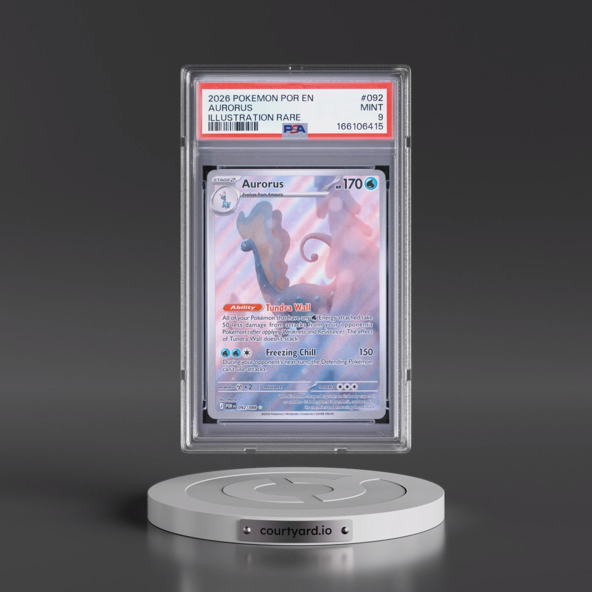 2026 Pokémon Por EN-Perfect Order #092 Aurorus - Illustration Rare (PSA 9 MINT)