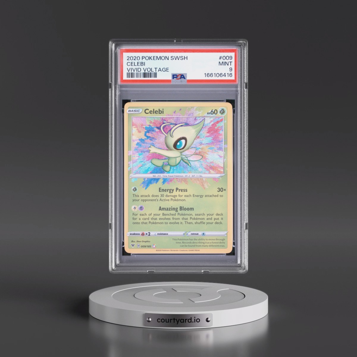 2020 Pokémon Sword & Shield Vivid Voltage #009 Celebi (PSA 9 MINT)