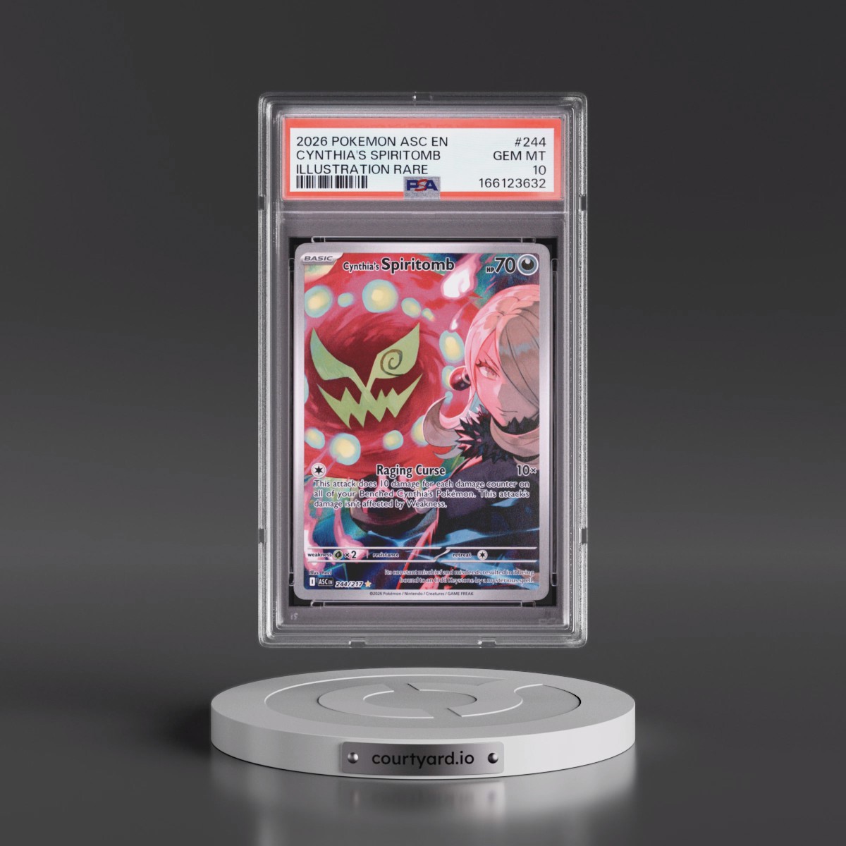 2026 Pokémon Asc EN-Ascended Heroes #244 Cynthia's Spiritomb - Illustration Rare (PSA 10 GEM MINT)