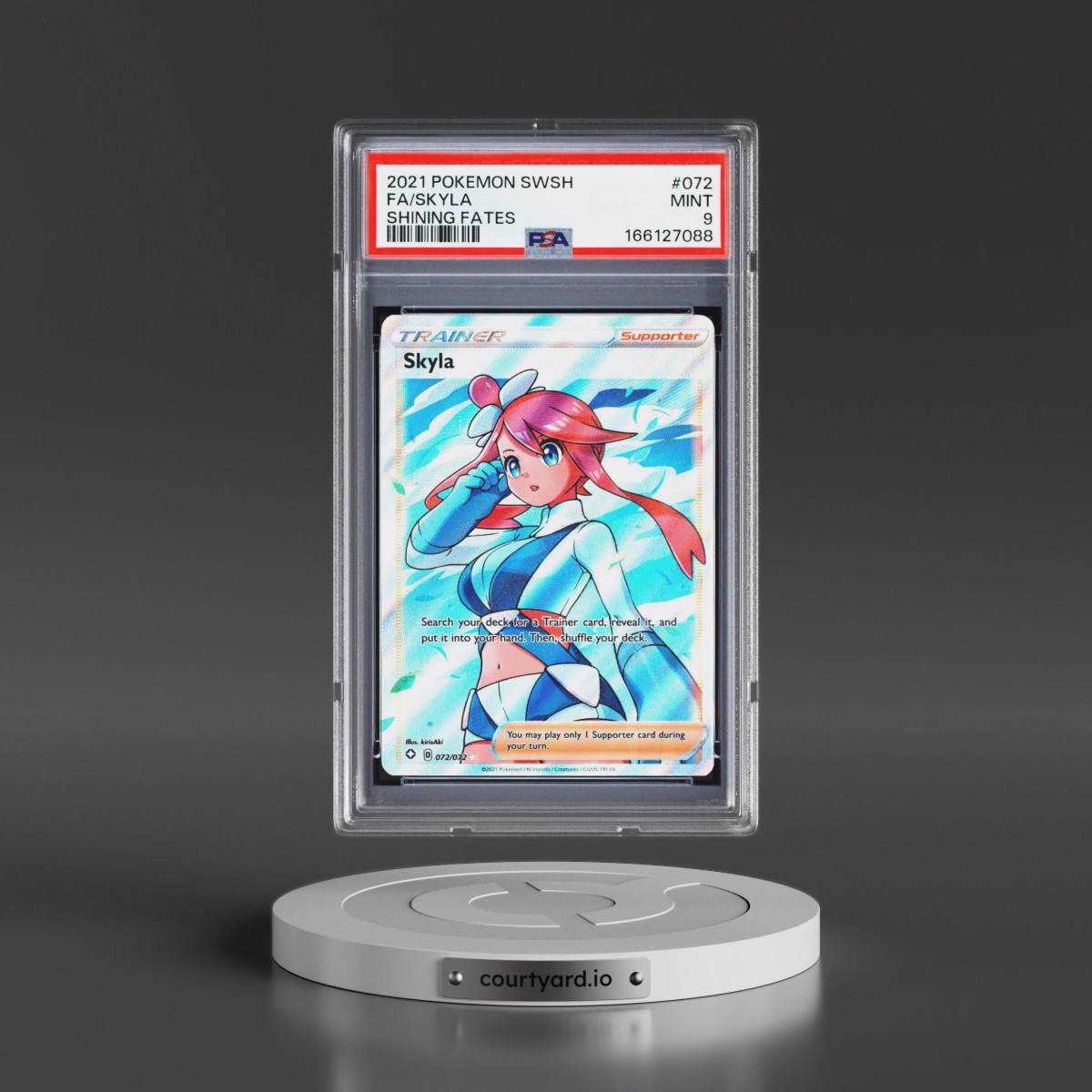 2021 Pokémon Sword & Shield Shining Fates #072 Skyla - Full Art (PSA 9 MINT)