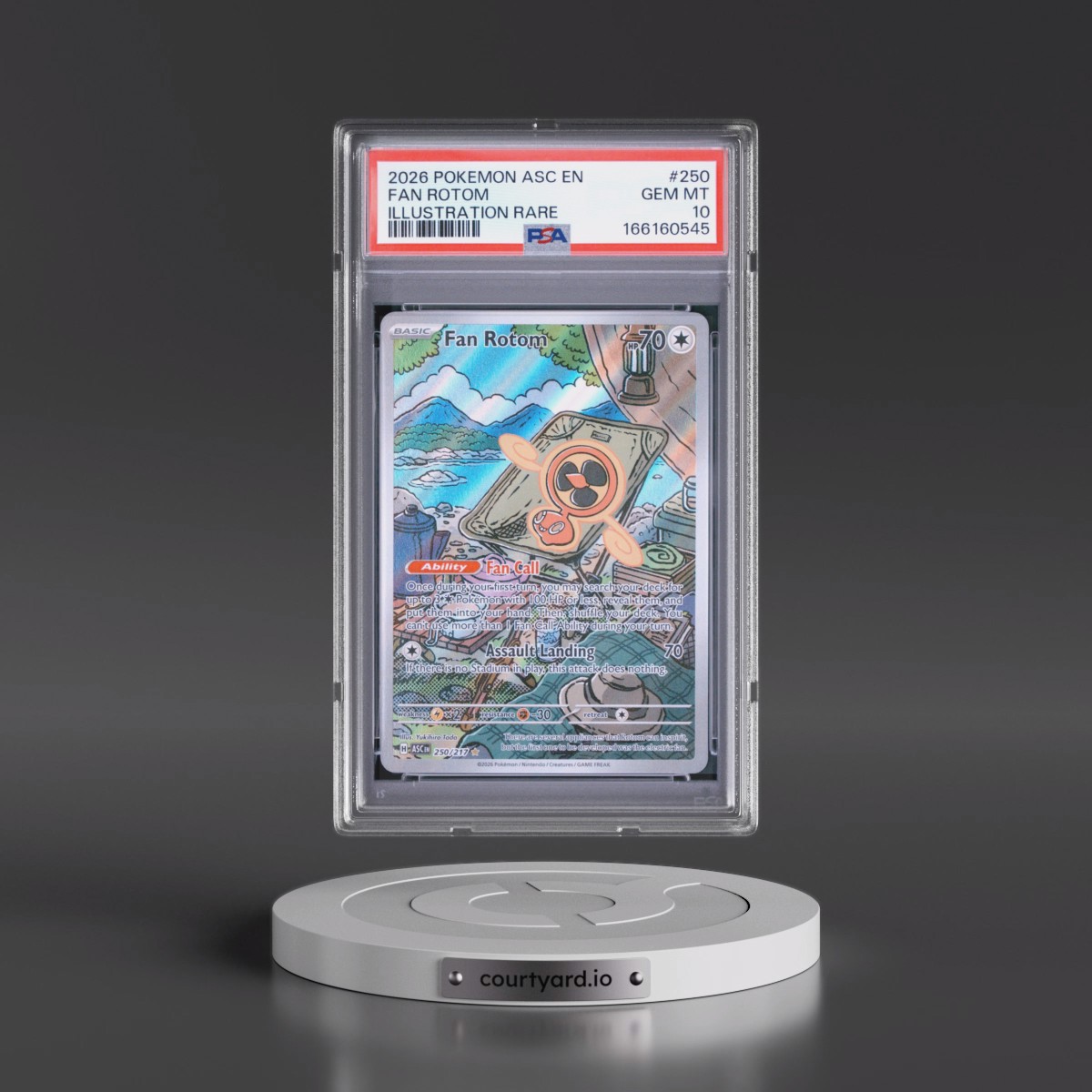 2026 Pokémon Asc EN-Ascended Heroes #250 Fan Rotom - Illustration Rare (PSA 10 GEM MINT)