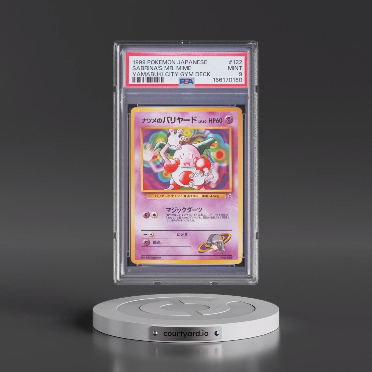 1999 Pokémon Yamabuki City Gym Deck Sabrina's Mr. Mime #122 PSA 9