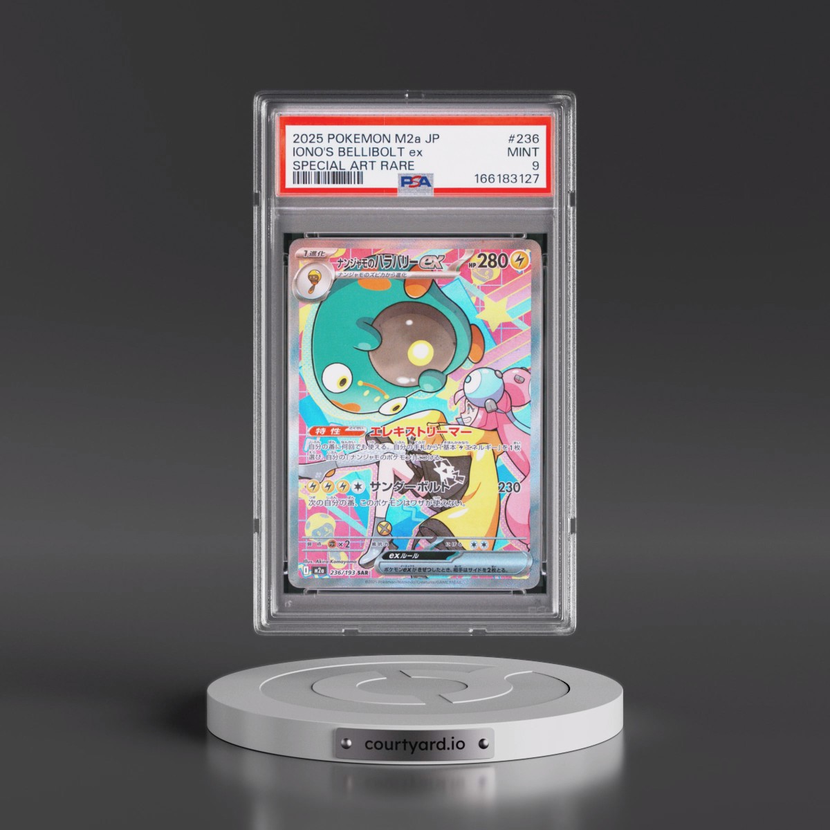2025 Pokémon M2a-Mega Dream EX #236 Iono's Bellibolt EX - Holo Special Art Rare (PSA 9 MINT)