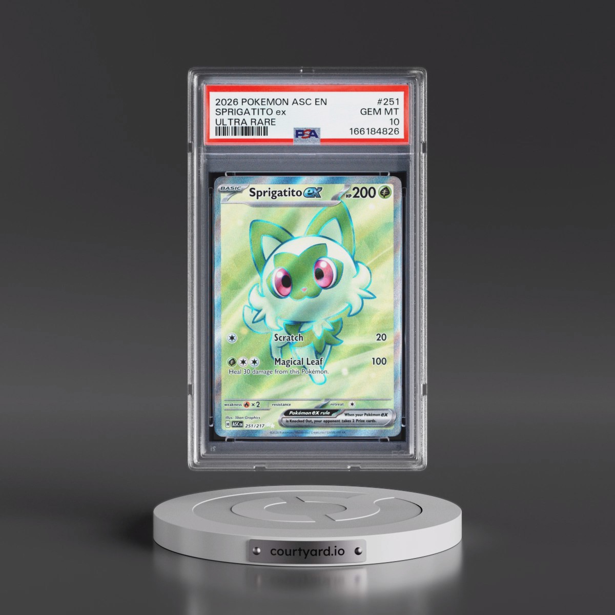 2026 Pokémon Asc EN-Ascended Heroes #251 Sprigatito EX - Holo Ultra Rare (PSA 10 GEM MINT)
