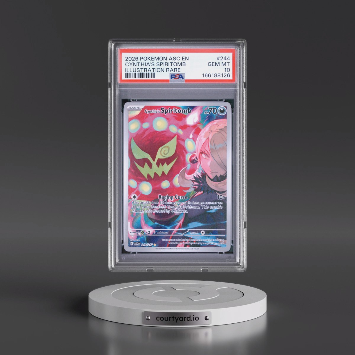 2026 Pokémon Asc EN-Ascended Heroes #244 Cynthia's Spiritomb - Illustration Rare (PSA 10 GEM MINT)