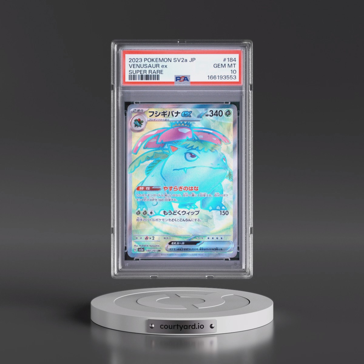 2023 Pokémon Sv2a-Pokémon Card 151 #184 Venusaur EX - Holo Super Rare (PSA 10 GEM MINT)