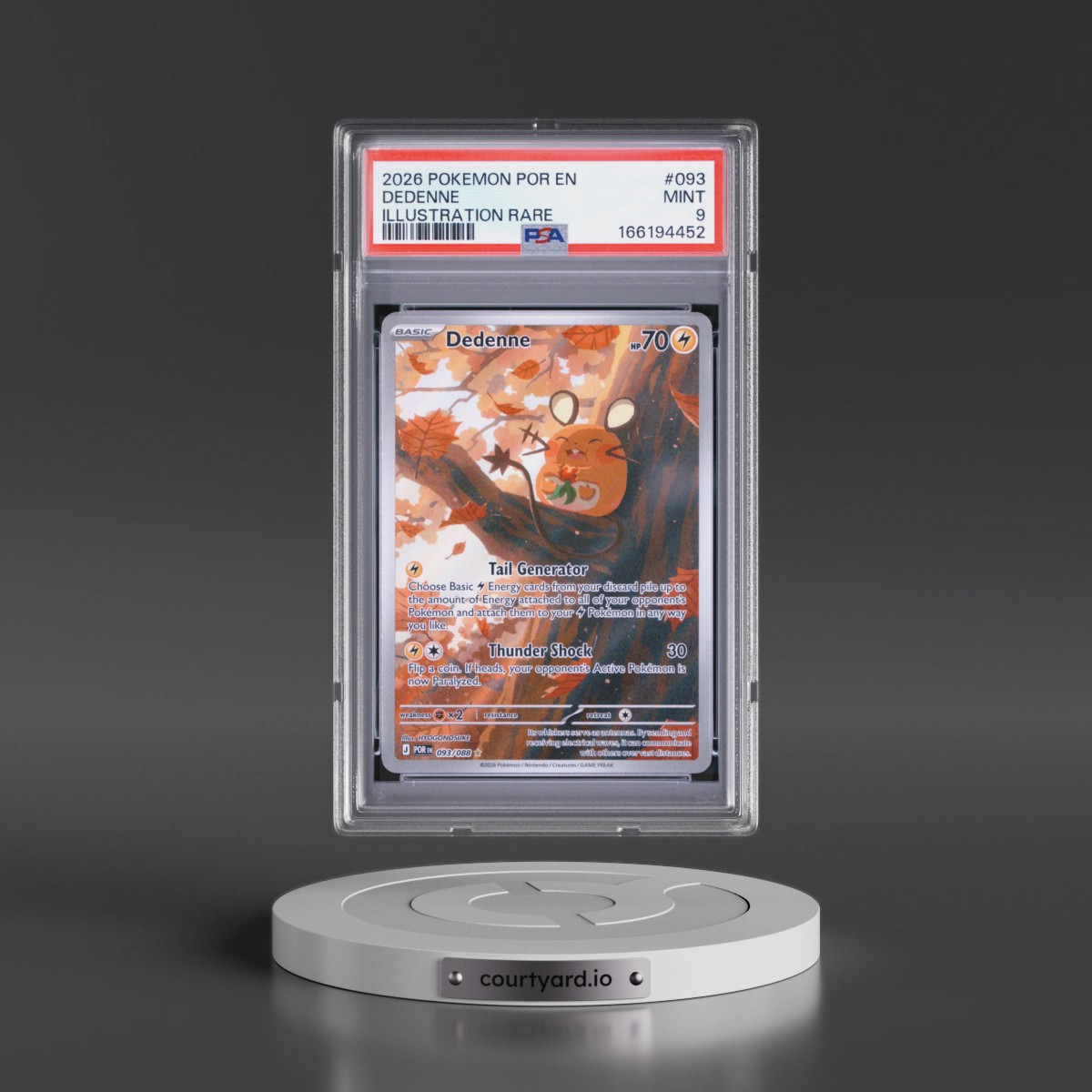 2026 Pokémon Por EN-Perfect Order #093 Dedenne - Illustration Rare (PSA 9 MINT)