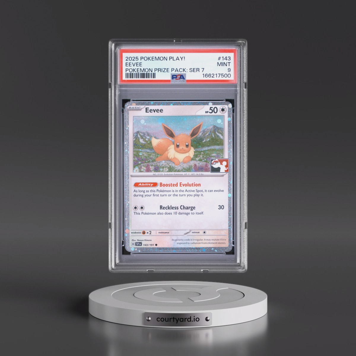 2025 Pokémon Play! Pokémon Prize Pack: Series 7 #143 Eevee (PSA 9 MINT)