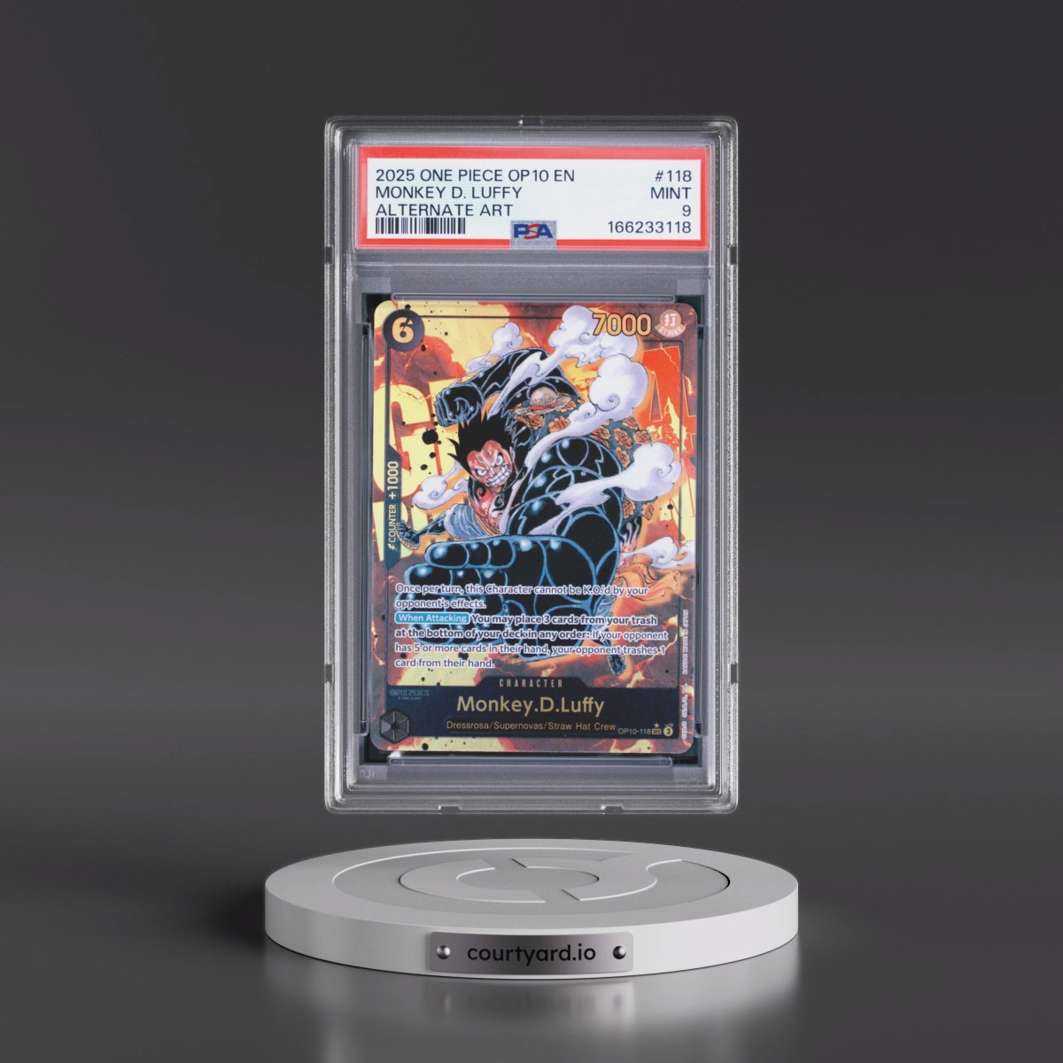 2025 One Piece OP10-Royal Blood Monkey D. Luffy - Alternate Art #118 PSA 9