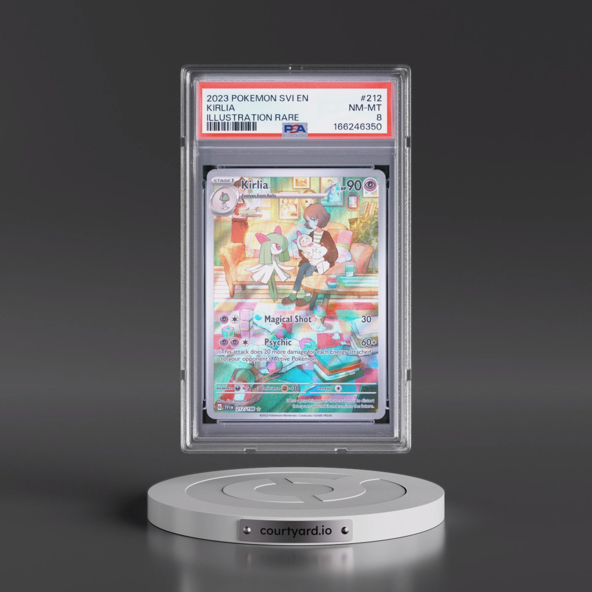 2023 Pokémon Svi EN-Scarlet & Violet #212 Kirlia - Illustration Rare (PSA 8 NM-MT)
