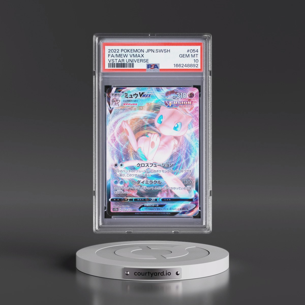 2022 Pokémon Sword & Shield Vstar Universe #054 Mew Vmax - Full Art (PSA 10 GEM MINT)
