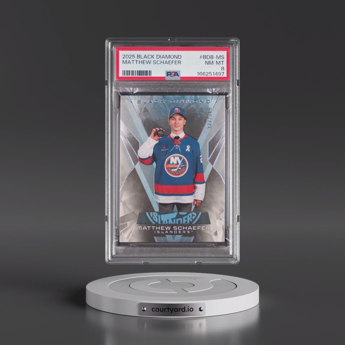 2025 Upper Deck Black Diamond Matthew Schaefer #BDB-MS PSA 8